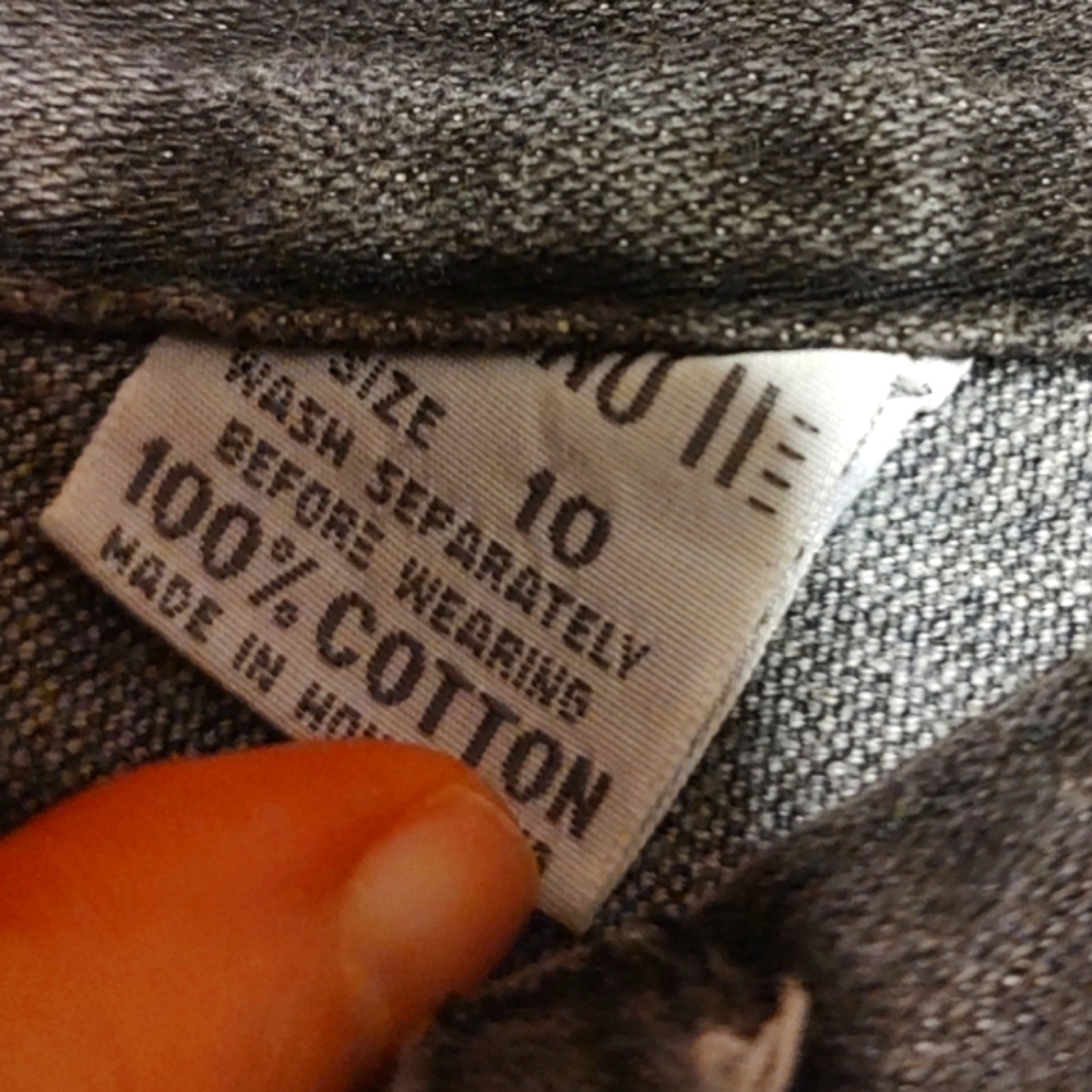 🐈⬛🩶🐈⬛ Amazing Vintage 80's Authentic Gitano 2-Toned Black & Grey Jeans - 10 - Picture 15 of 16